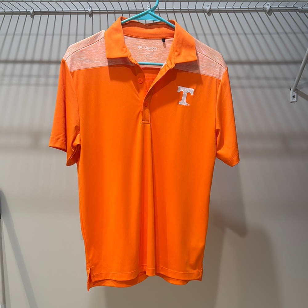 Orange Polo Shirt with Logo